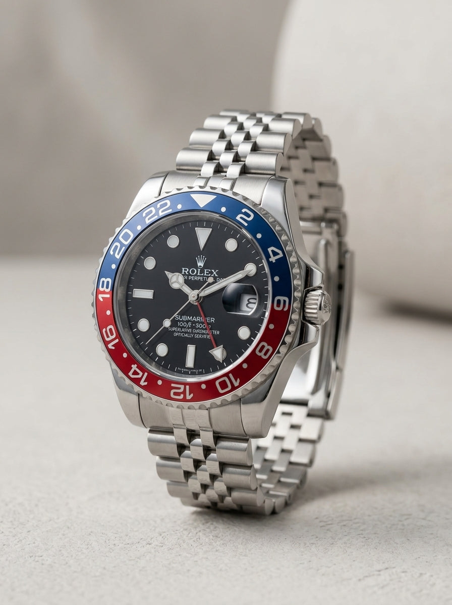 Rolex GMT-Master II Pepsi – Black Dial, Blue & Red Bezel