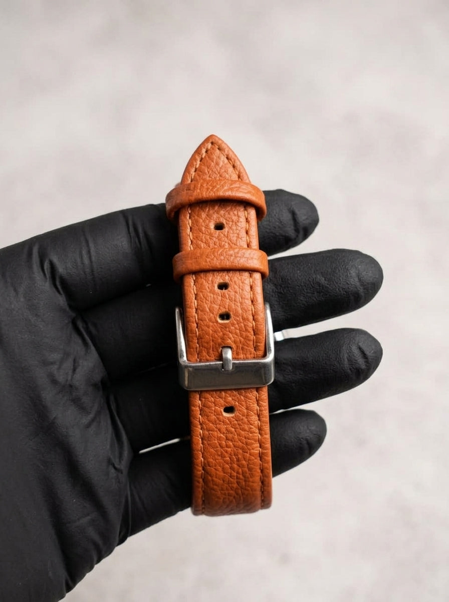 Tank Must Style Silver Rectangular Watch with Tan Leather Strap