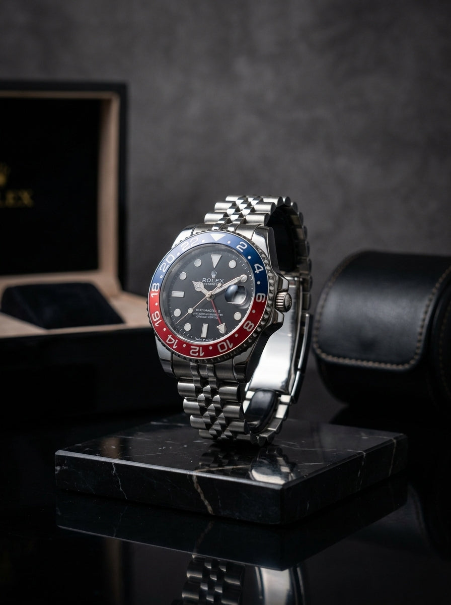 Rolex GMT-Master II Pepsi – Black Dial, Blue & Red Bezel