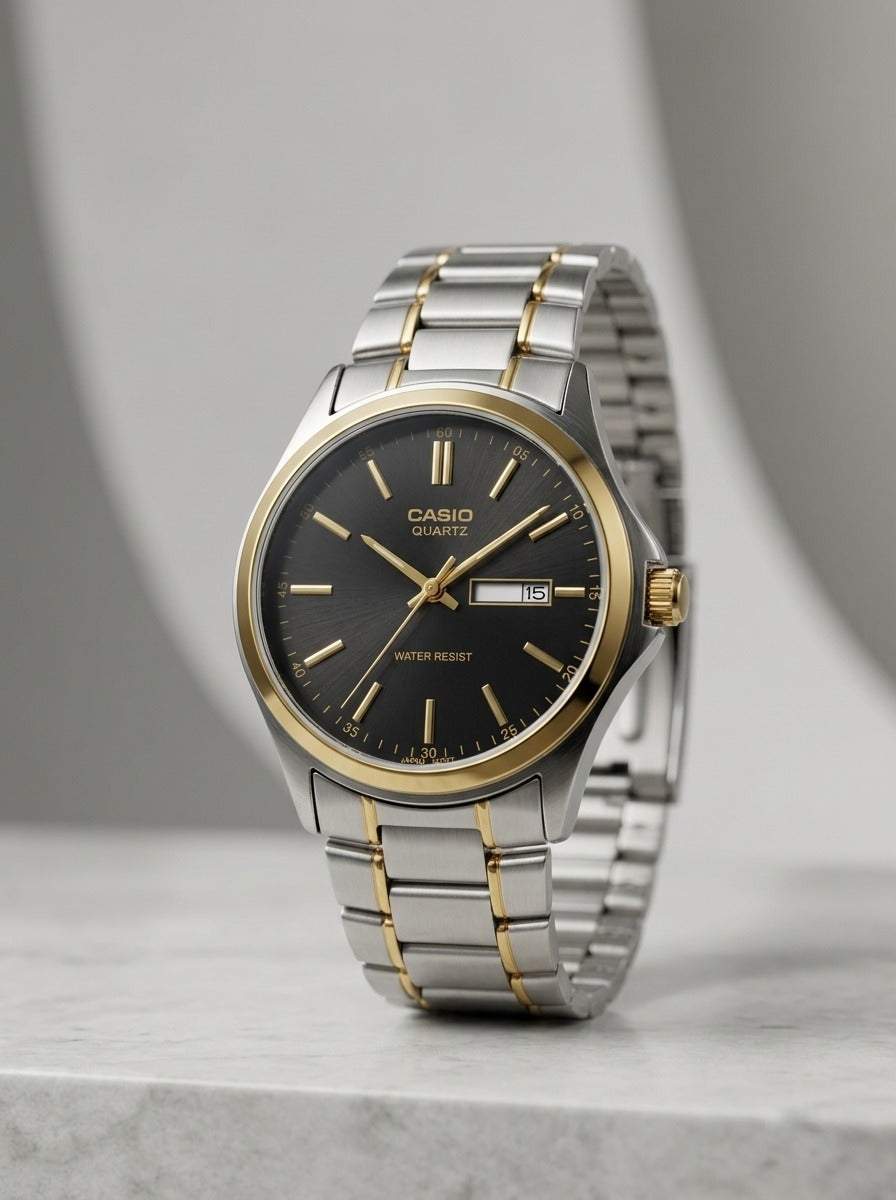 Casio MTP – Black Dial Two-Tone
