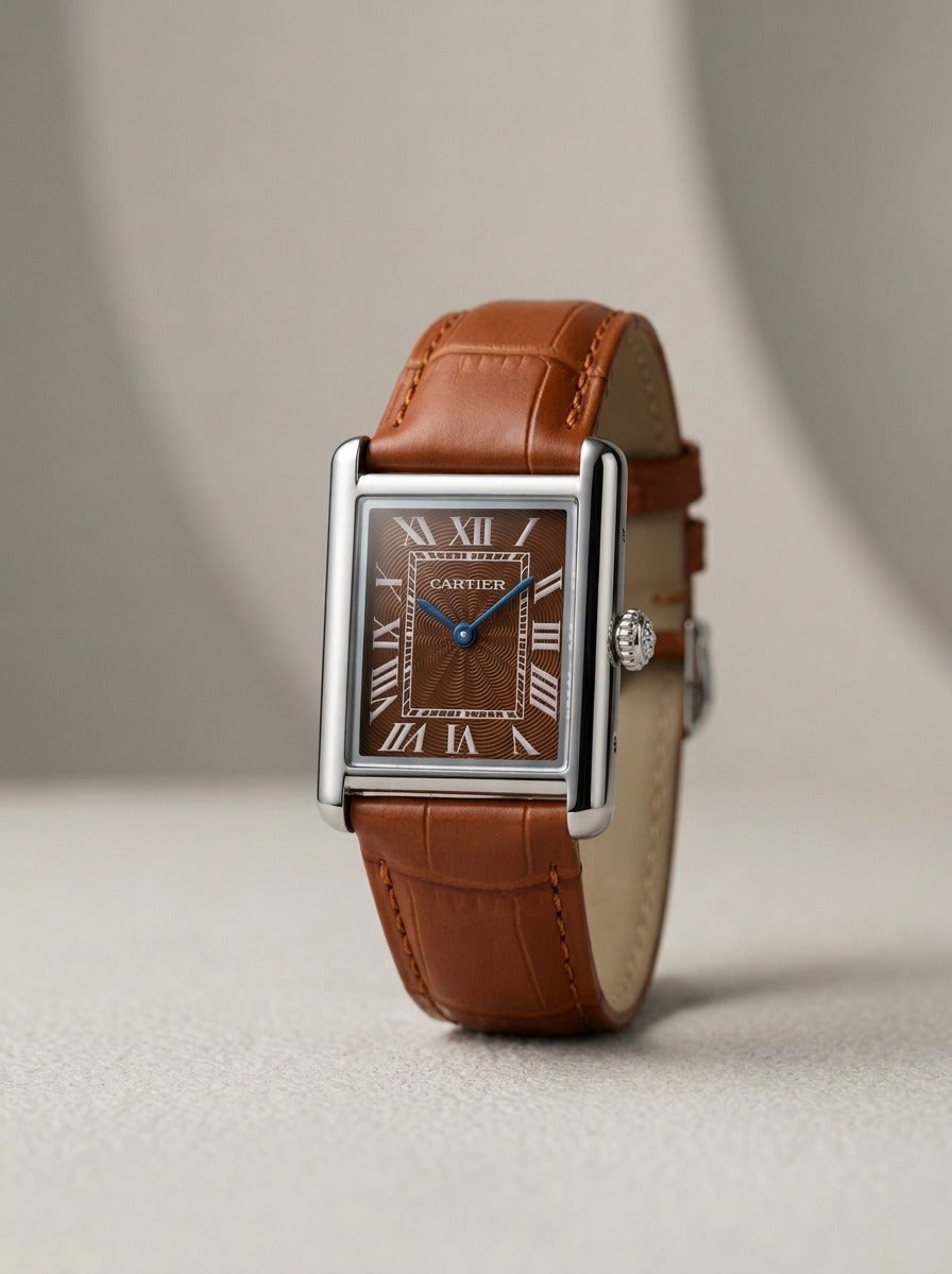 Cartier Tank MC — Chocolate Brown Small Dial