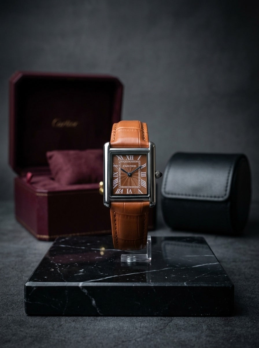 Cartier Tank MC — Chocolate Brown Small Dial