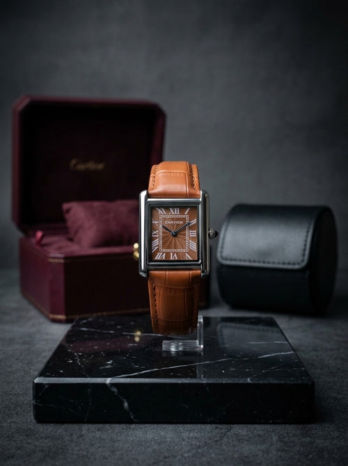 Cartier Tank MC — Chocolate Brown Small Dial
