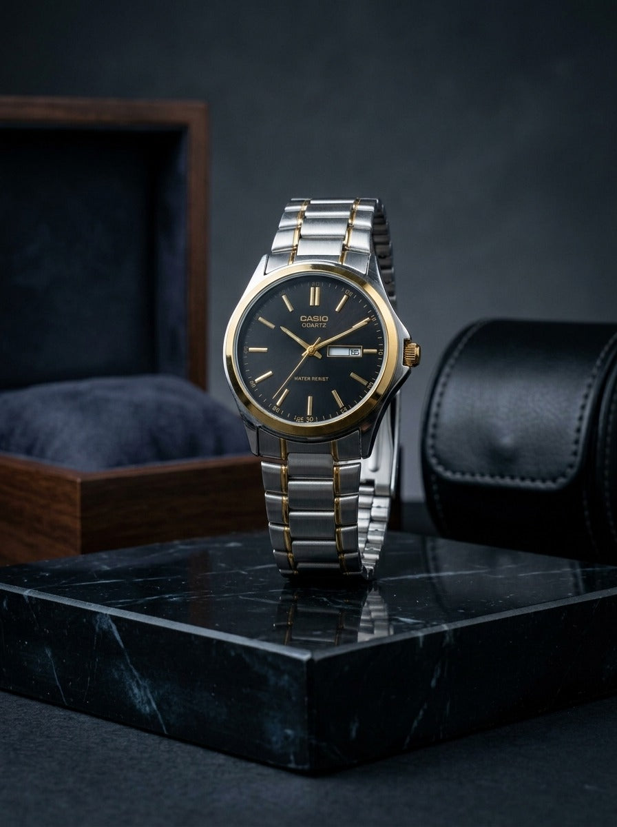 Casio MTP – Black Dial Two-Tone