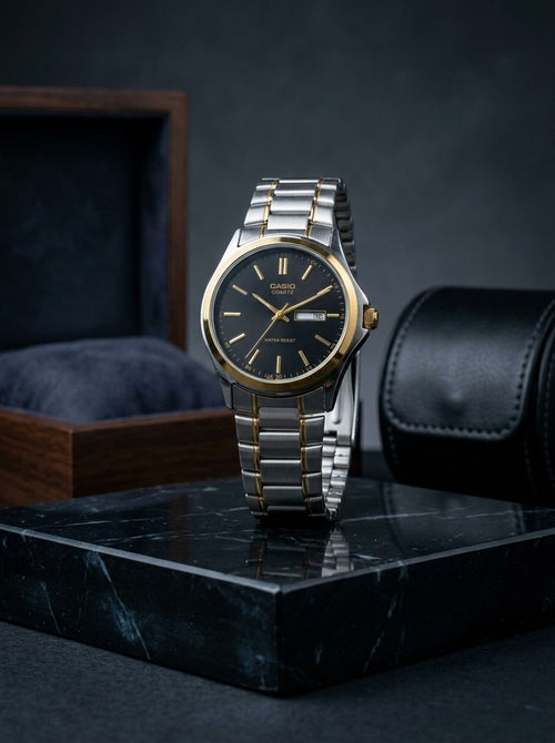 Casio MTP – Black Dial Two-Tone
