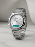 SKMEI 2049 – Silver White Analog-Digital Watch