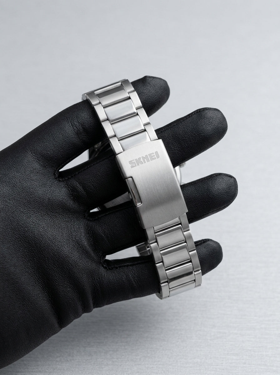 SKMEI 2049 – Silver White Analog-Digital Watch